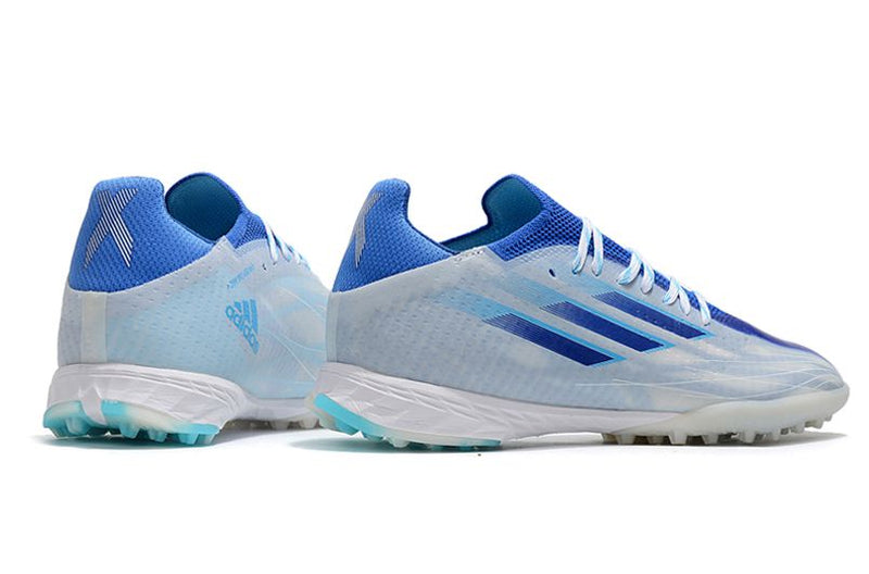 Chuteira Adidas X SpeedFlow .1 TF Society - Branco/Azul