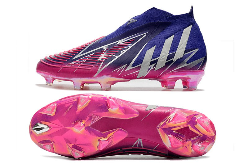 Chuteira Adidas Predator Edge+ FG - Roxo e Rosa