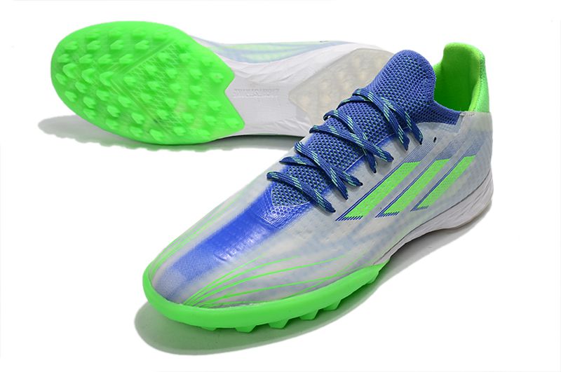 Chuteira Adidas X SpeedFlow .1 TF Society - Verde/Azul/Branco