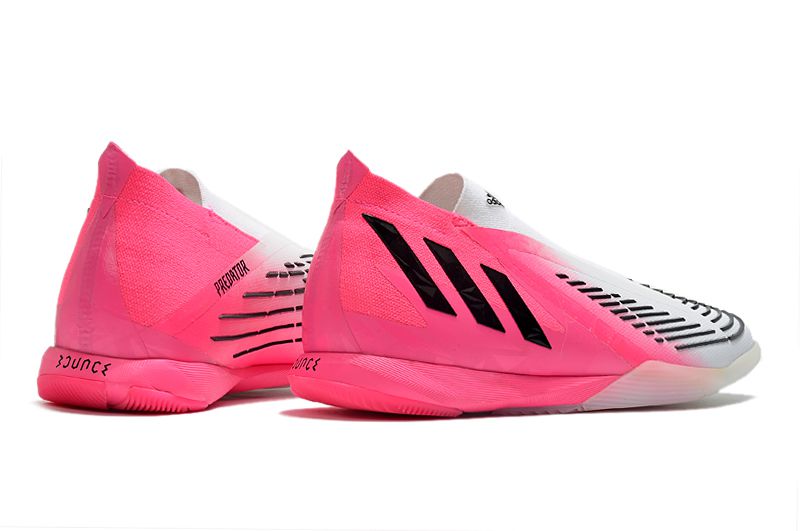 Chuteira Adidas Predator Edge.1 IC Futsal - Branco e Rosa